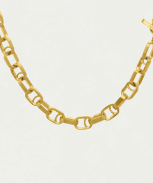 Manhattan Chain Link Statement Necklace in Gold